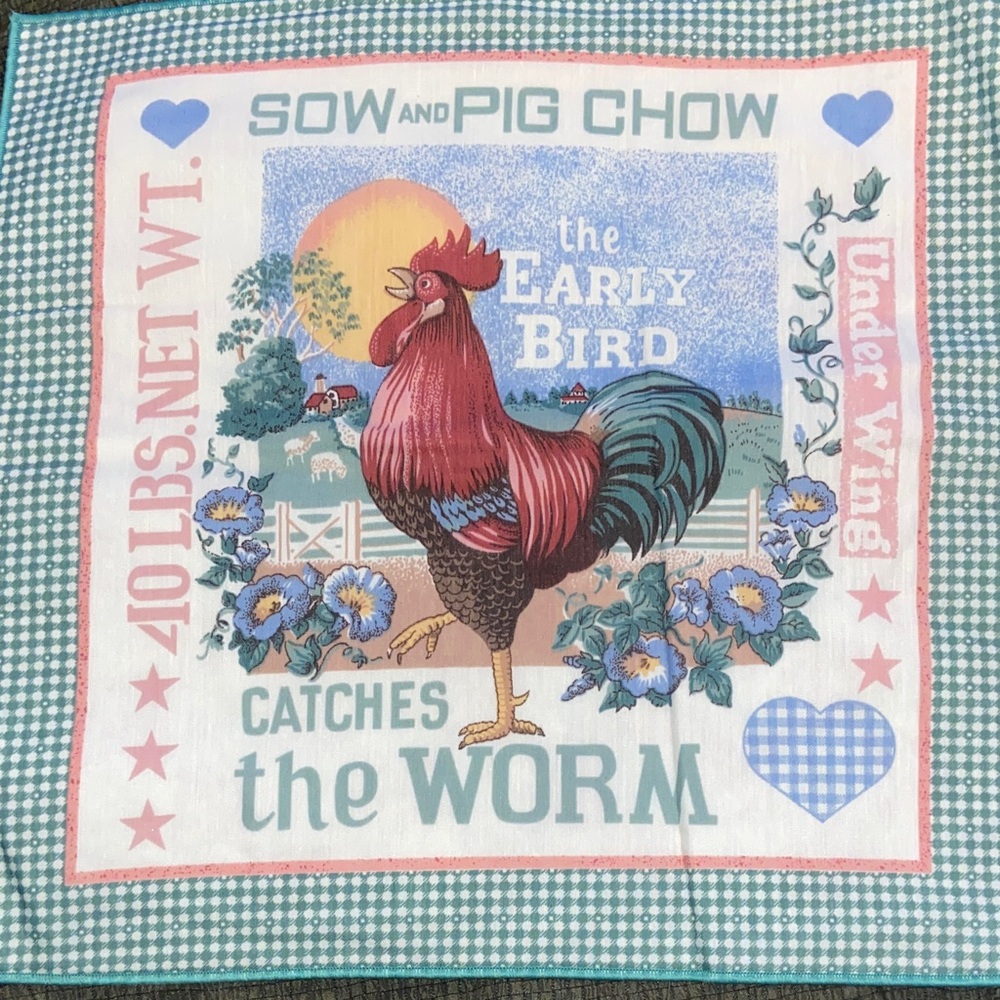 Sow and Pig Chow Decorative Bird Feed Napkins